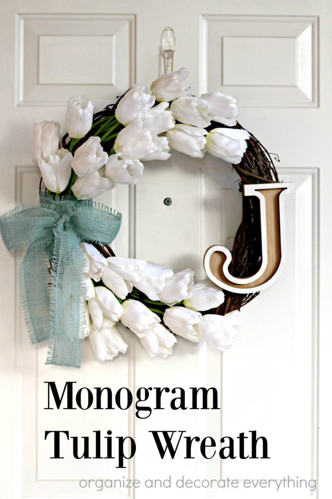 Monogram Tulip Wreath for Home