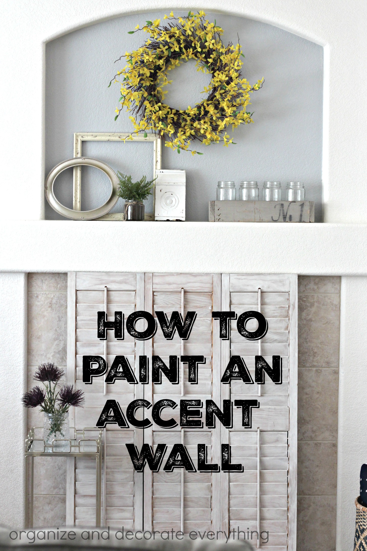 How to Paint an Accent Wall. Make a straight paint line using FrogTape