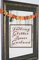 Falling Glitter Leaves Garland