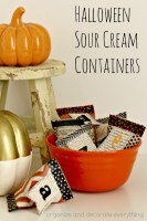 Halloween Sour Cream Containers