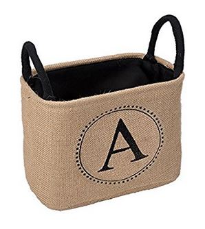 monogram-burlap-bin