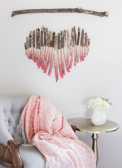 creative ombre wood heart