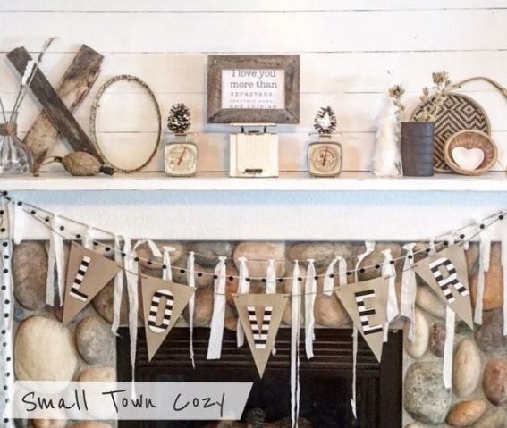 creative rustic mantel