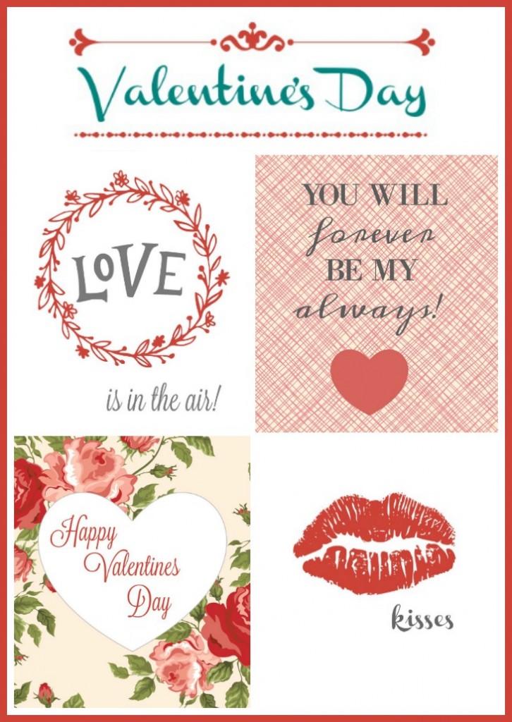 Red and Pink Printables for Valentine's Day