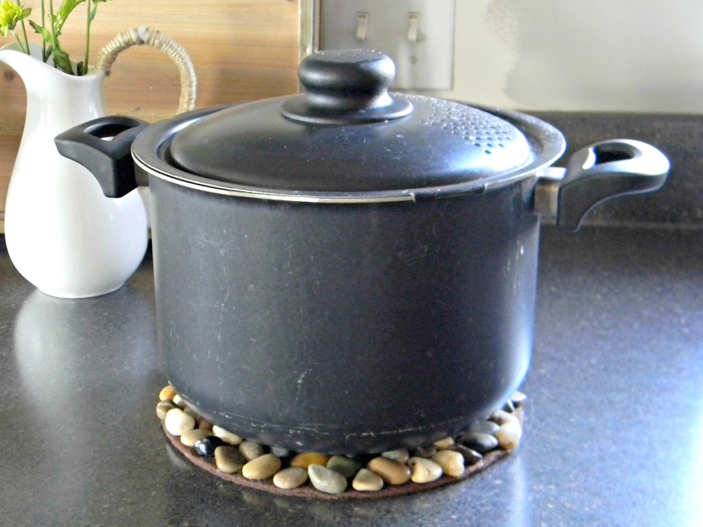 Rock Trivet in use