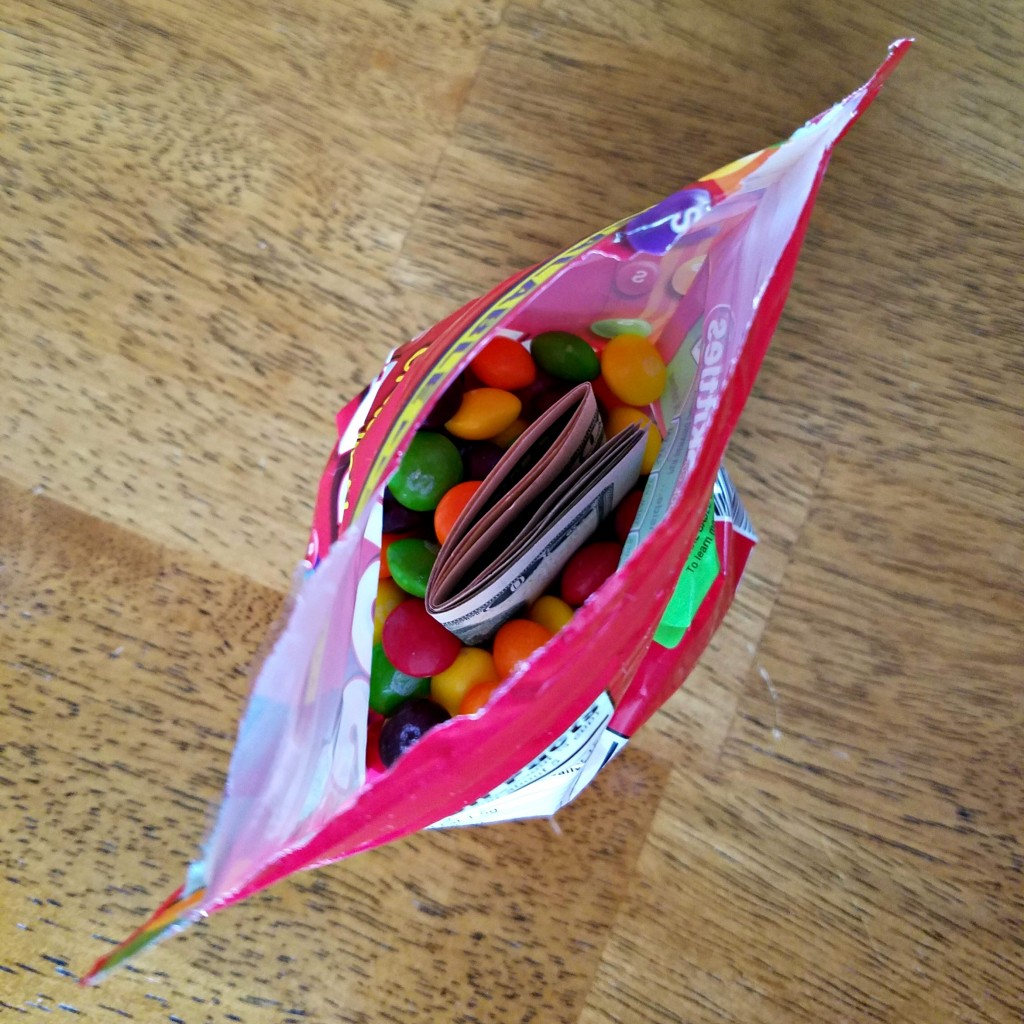 Surprise Birthday Money in Candy bag