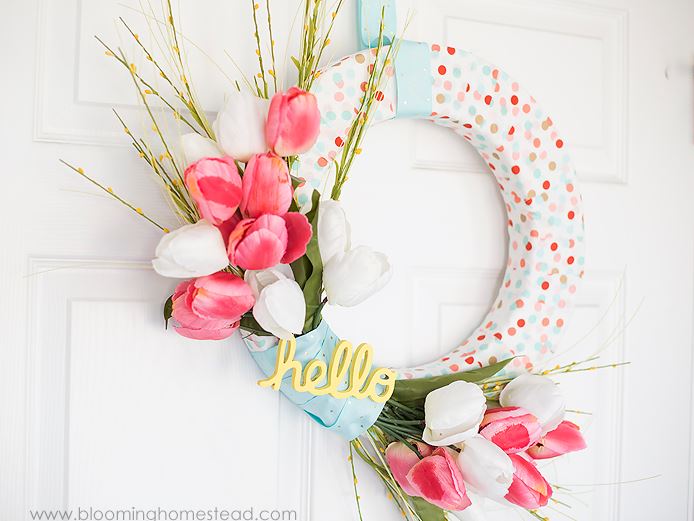 Spring Wreath Hello