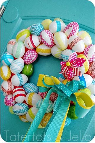 Spring Wreath Washi Tape Eggs