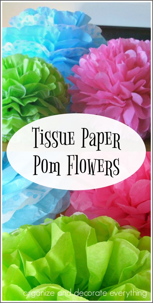 Tissue Paper Pom Flowers-easy decorating for parties