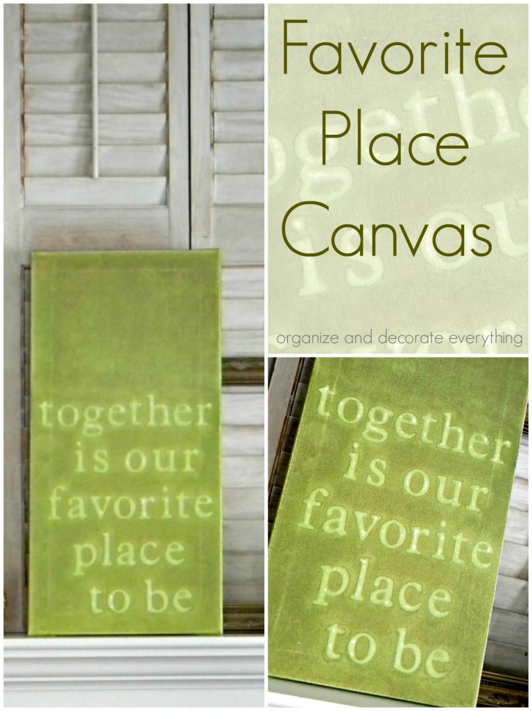 Our Favorite Place to Be Canvas