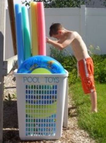 organizing big pool toys