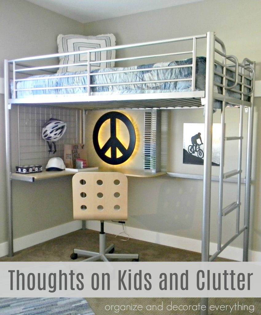 Thoughts on Kids and Clutter bedroom