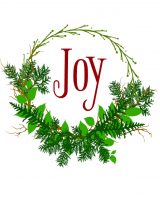 Joy Wreath Printable
