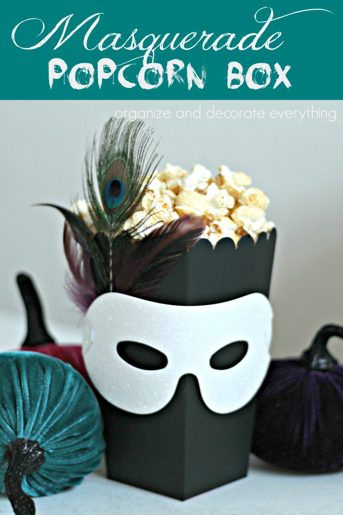 masquerade party popcorn box