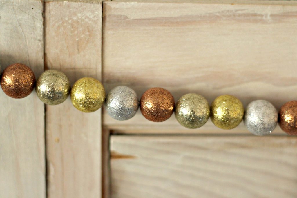 Comfort and Joy Christmas Mantel ball garland