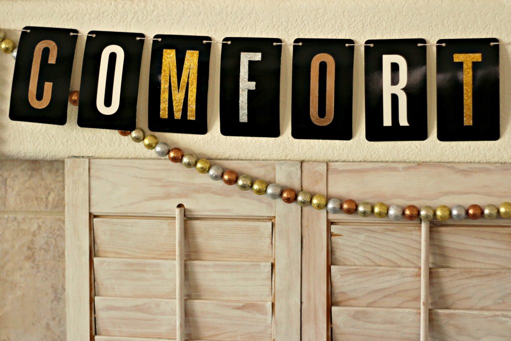 Comfort and Joy Christmas Mantel comfort sign