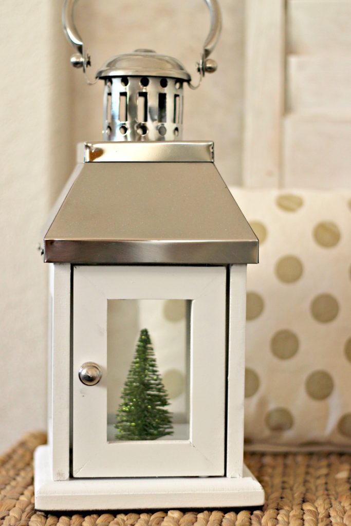 Comfort and Joy Christmas Mantel lantern