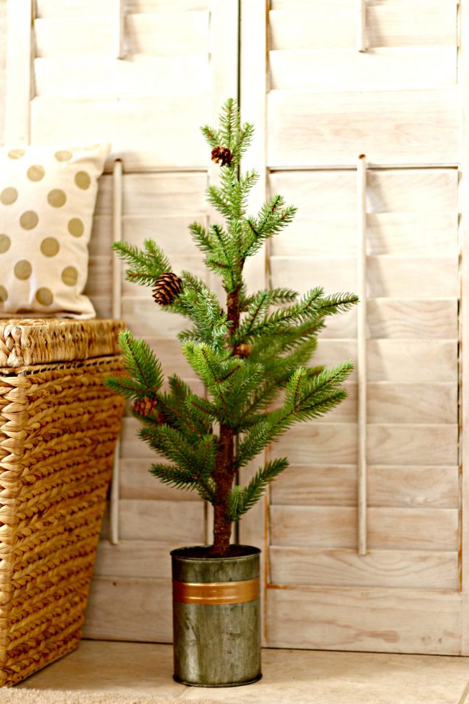 Comfort and Joy Christmas Mantel pine tree