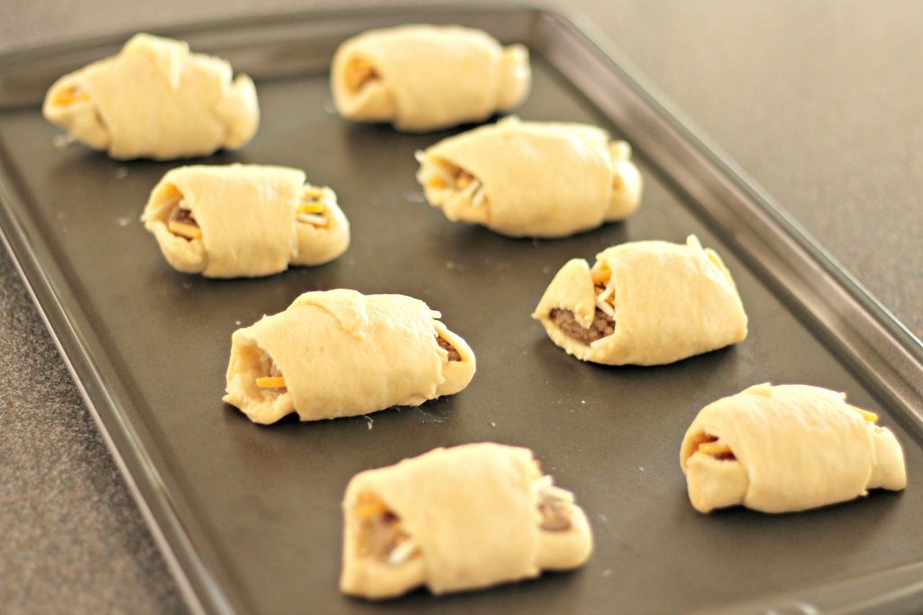 Sausage Cheese Crescent Sandwiches preped