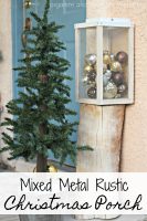 Mixed Metal Rustic Christmas Porch