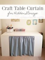 Craft Table Curtain for Hidden Storage