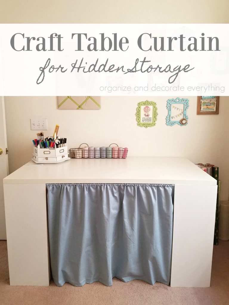 Craft Table curtain for Hidden Storage