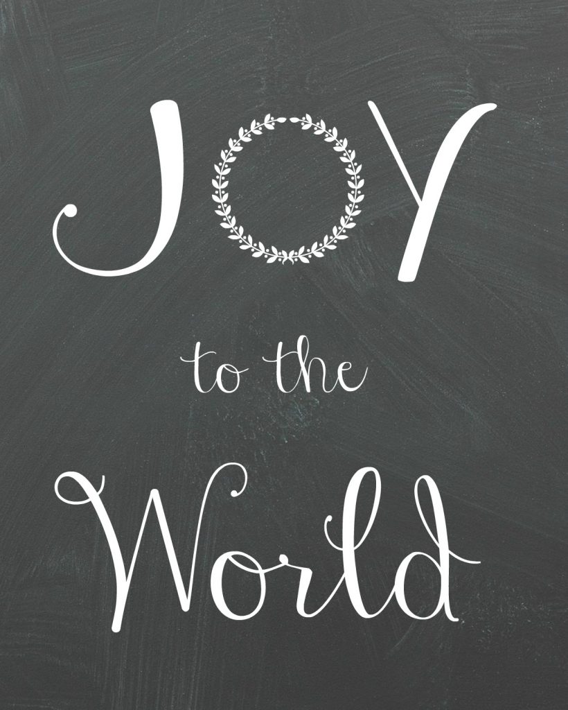 joy to the world printable