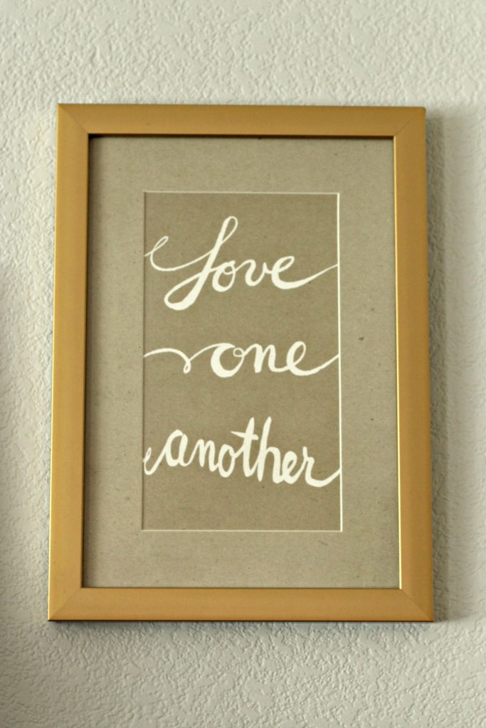 Love One Another sign