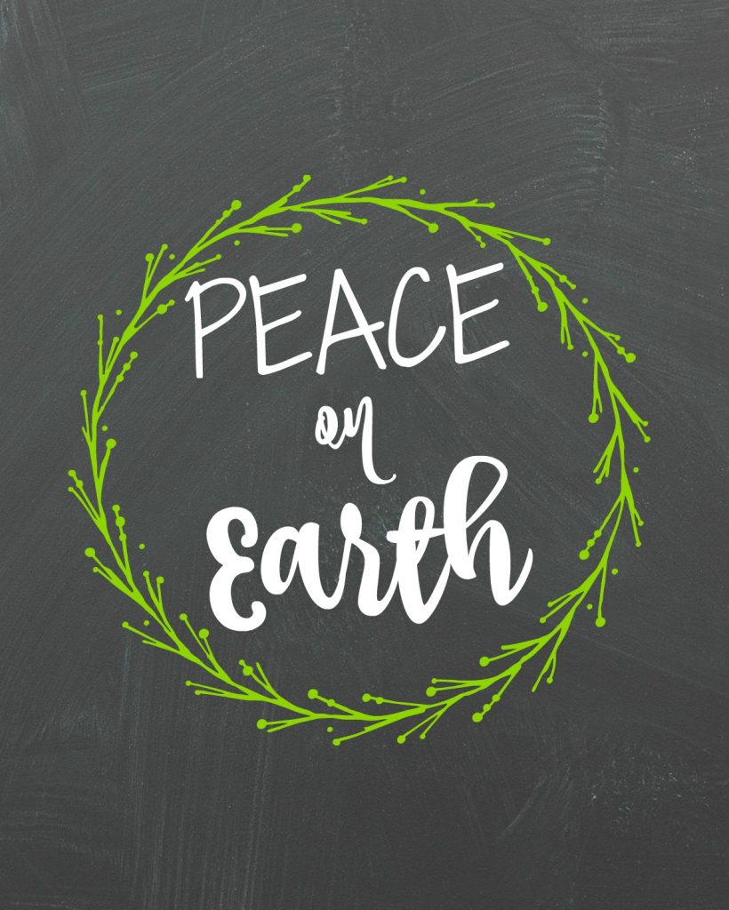 peace on earth printable