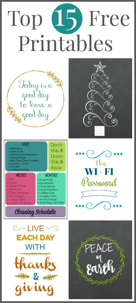 Top 15 Free Printables