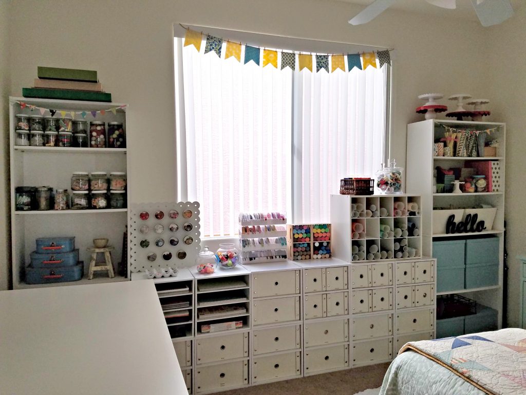 Craft Room cabinet storage