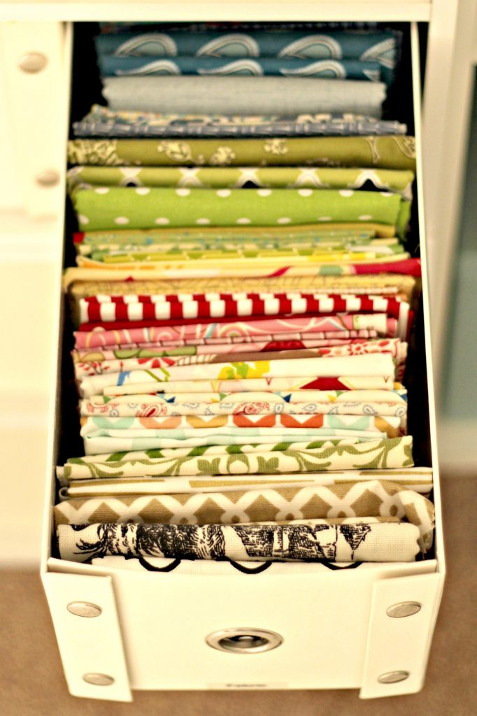 craft room fabric drawer