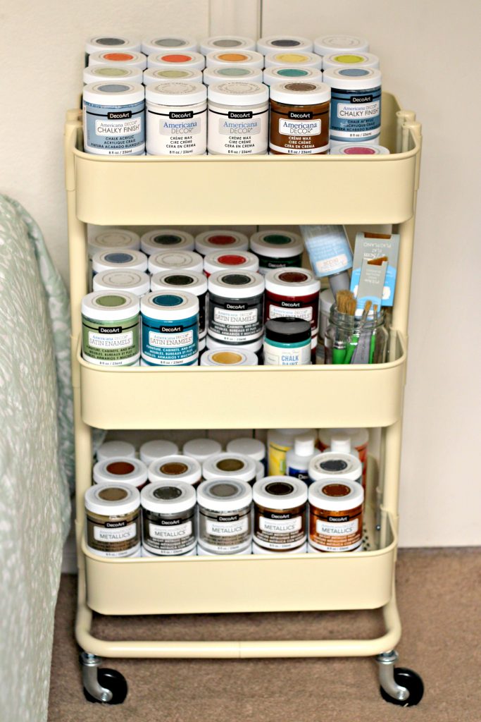 Craft Room Organization - Paint Storage Box