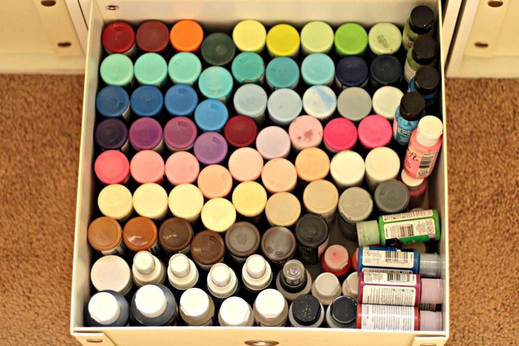 craft room paint supplies