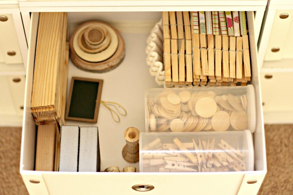 craft room wood storage