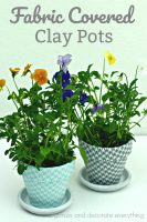 Fabric Covered Clay Pots