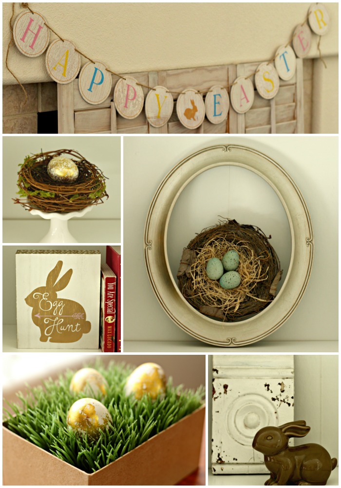 Living Room Easter decor