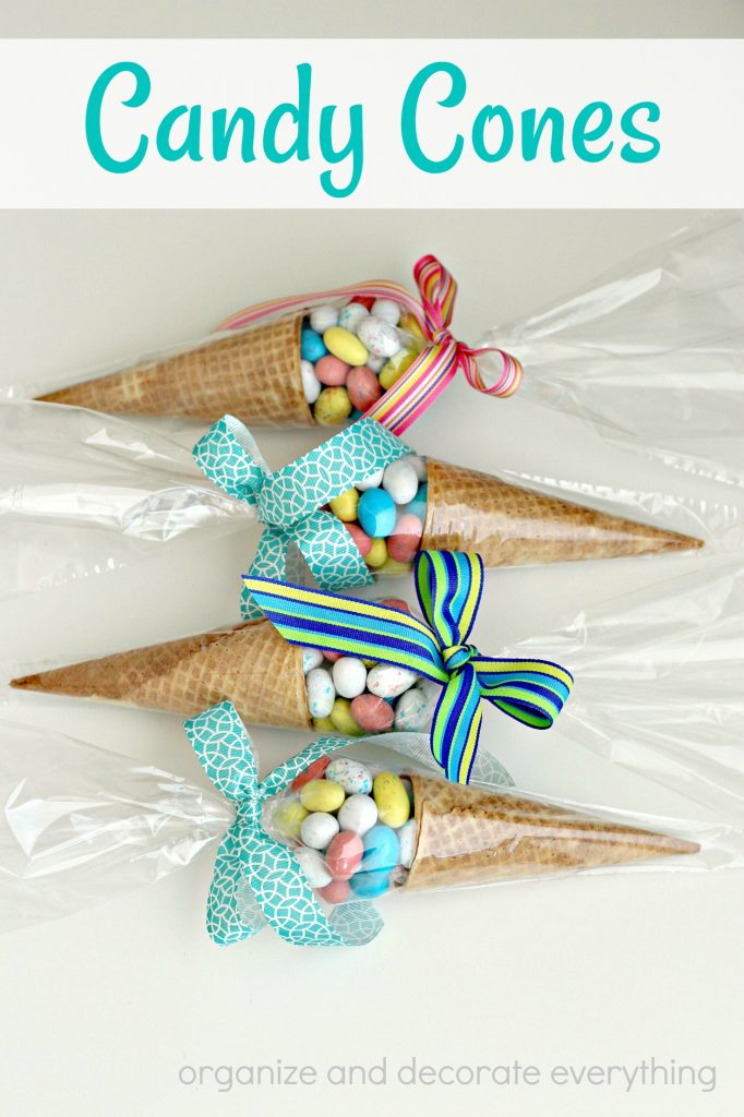 Make easy Candy Cones for Easter or a Spring Party