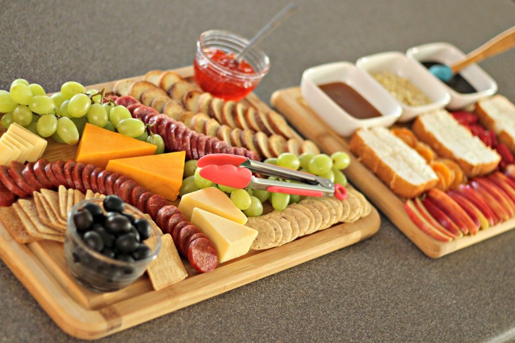 appetizer and dessert trays