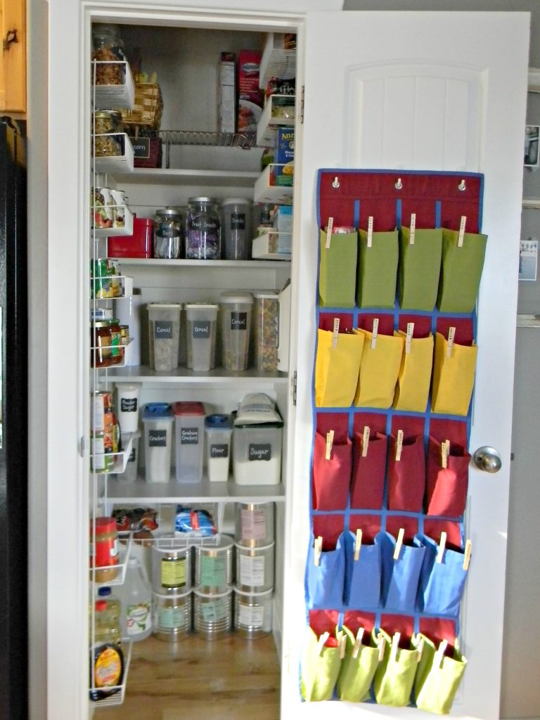 cleaning and organizing the pantry