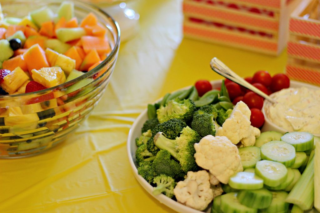 graduation party fruit and veggies