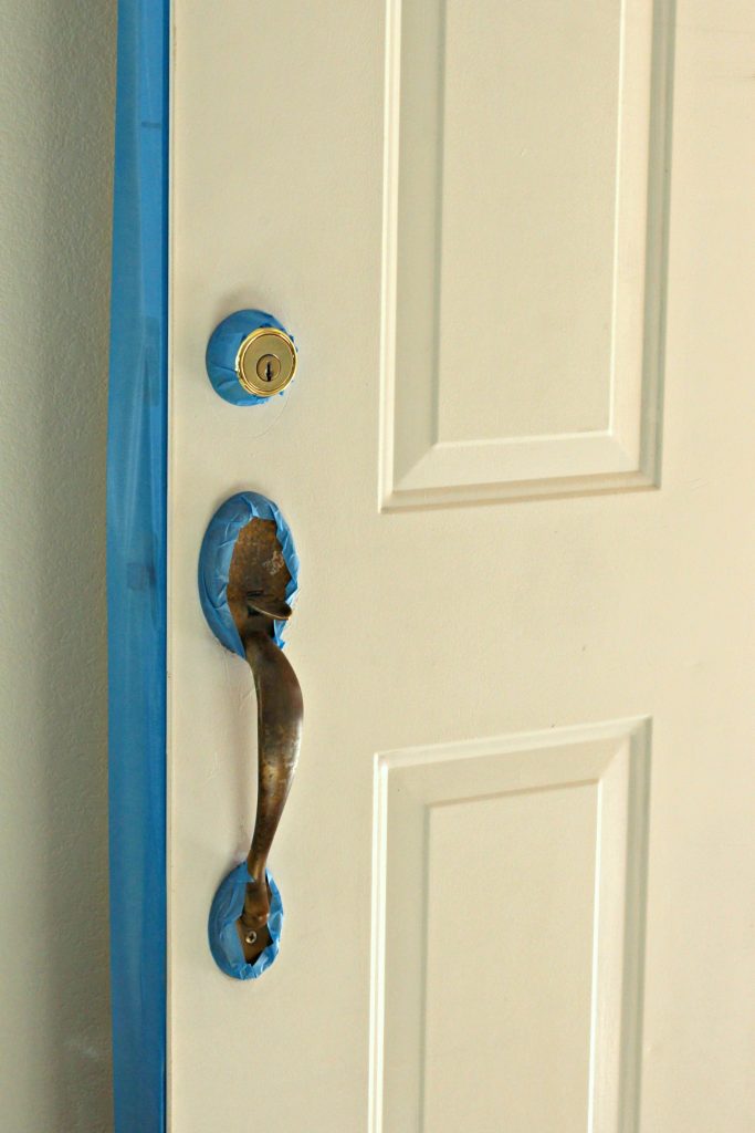 How to Paint a Front Door taping