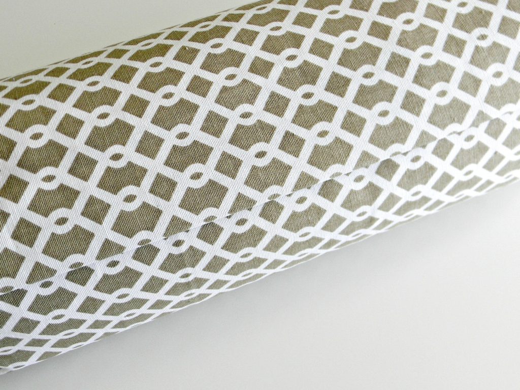 No Sew Bolster Pillow folded end