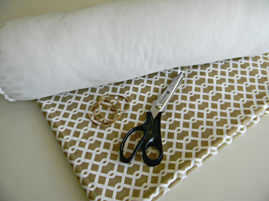 No Sew Bolster Pillow supplies