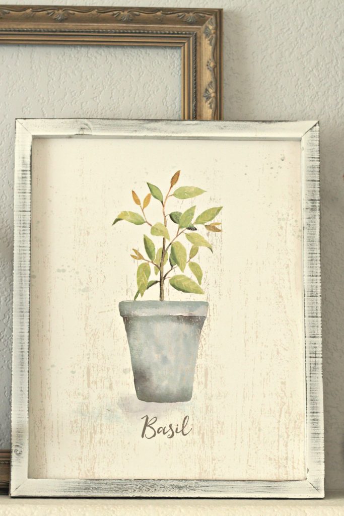 Spring garden mantel painting