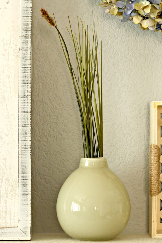 Spring garden mantel vase