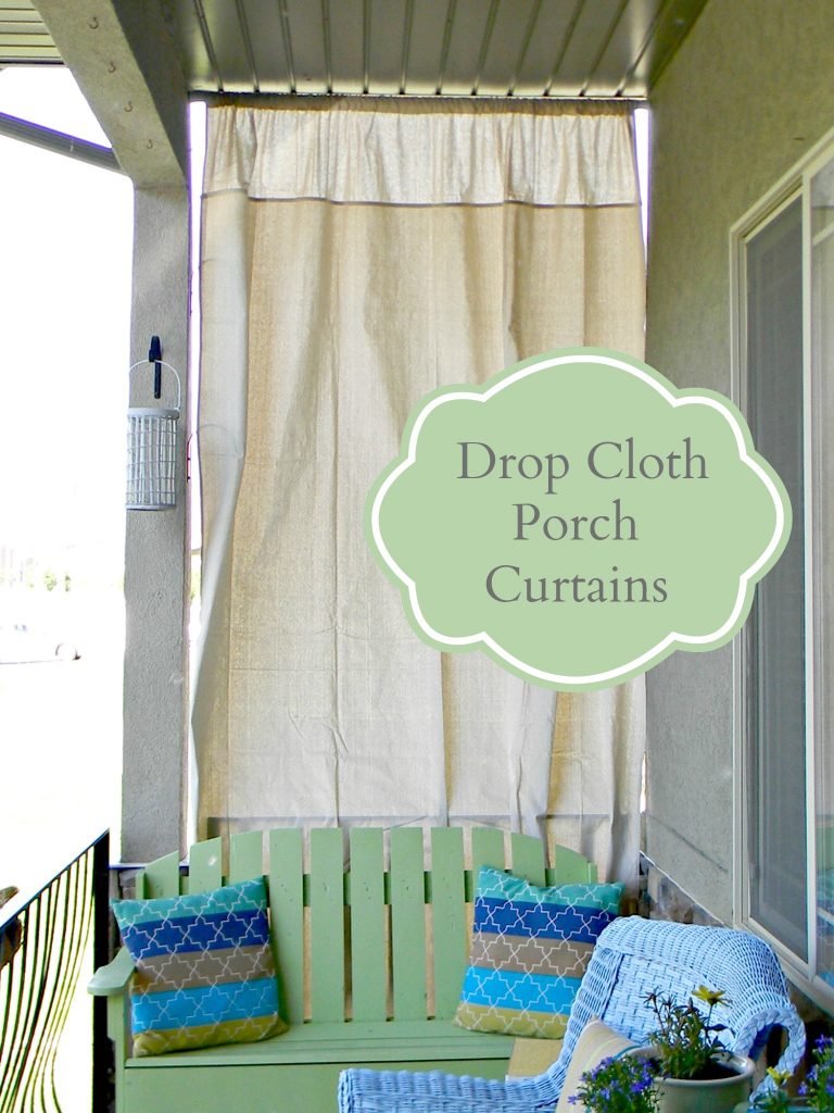 drop cloth curtains