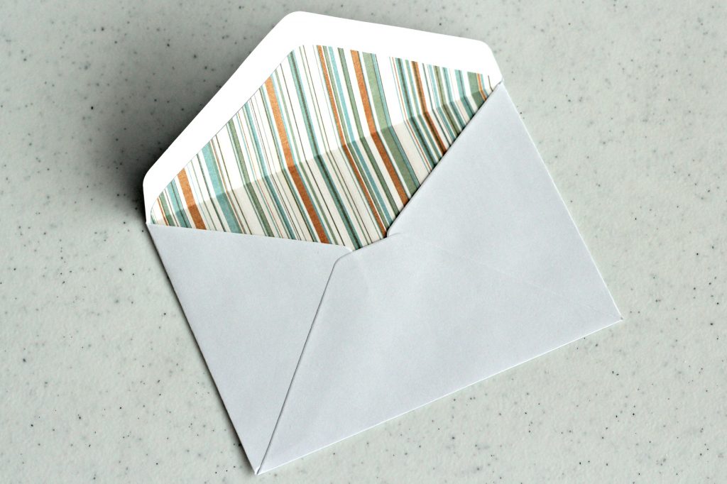 envelope liner folded