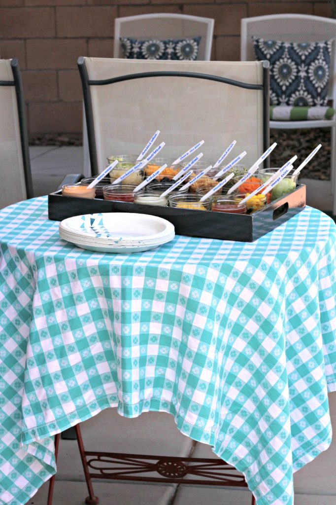 Hot Dog Bar Outside Table