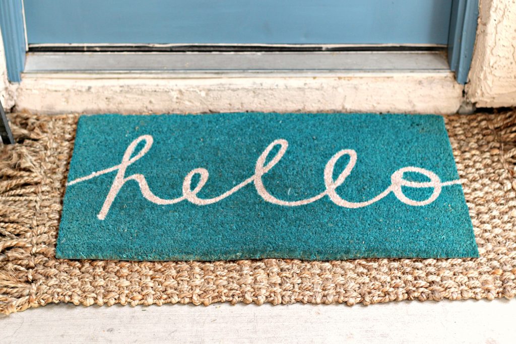 Spring Summer Front Porch welcome mat